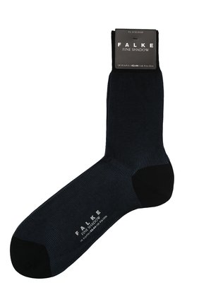 Мужские хлопковые носки fine shadow FALKE темно-синего цвета, арт. 13141 | Фото 1 (Материал внешний: Хлопок; Кросс-КТ: бельё; Статус проверки: Проверена категория)