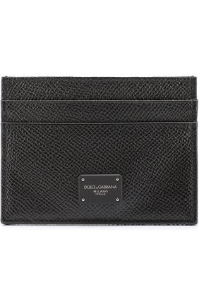 Кожаный футляр для кредитных карт Dolce & Gabbana, черного цвета, арт. 0115/BP0330/AI359 в ЦУМ | Фото №1 Кожаный футляр для кредитных карт Dolce & Gabbana черного цвета | Фото №1