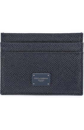 Кожаный футляр для кредитных карт Dolce & Gabbana, темно-синего цвета, арт. 0115/BP0330/AI359 в ЦУМ | Фото №1 Кожаный футляр для кредитных карт Dolce & Gabbana темно-синего цвета | Фото №1