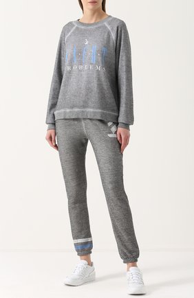 Женский серый свитшот свободного кроя с надписью Wildfox, арт. WHB54210R купить в ЦУМ | Фото №1 Свитшот свободного кроя с надписью Wildfox серый | Фото №1