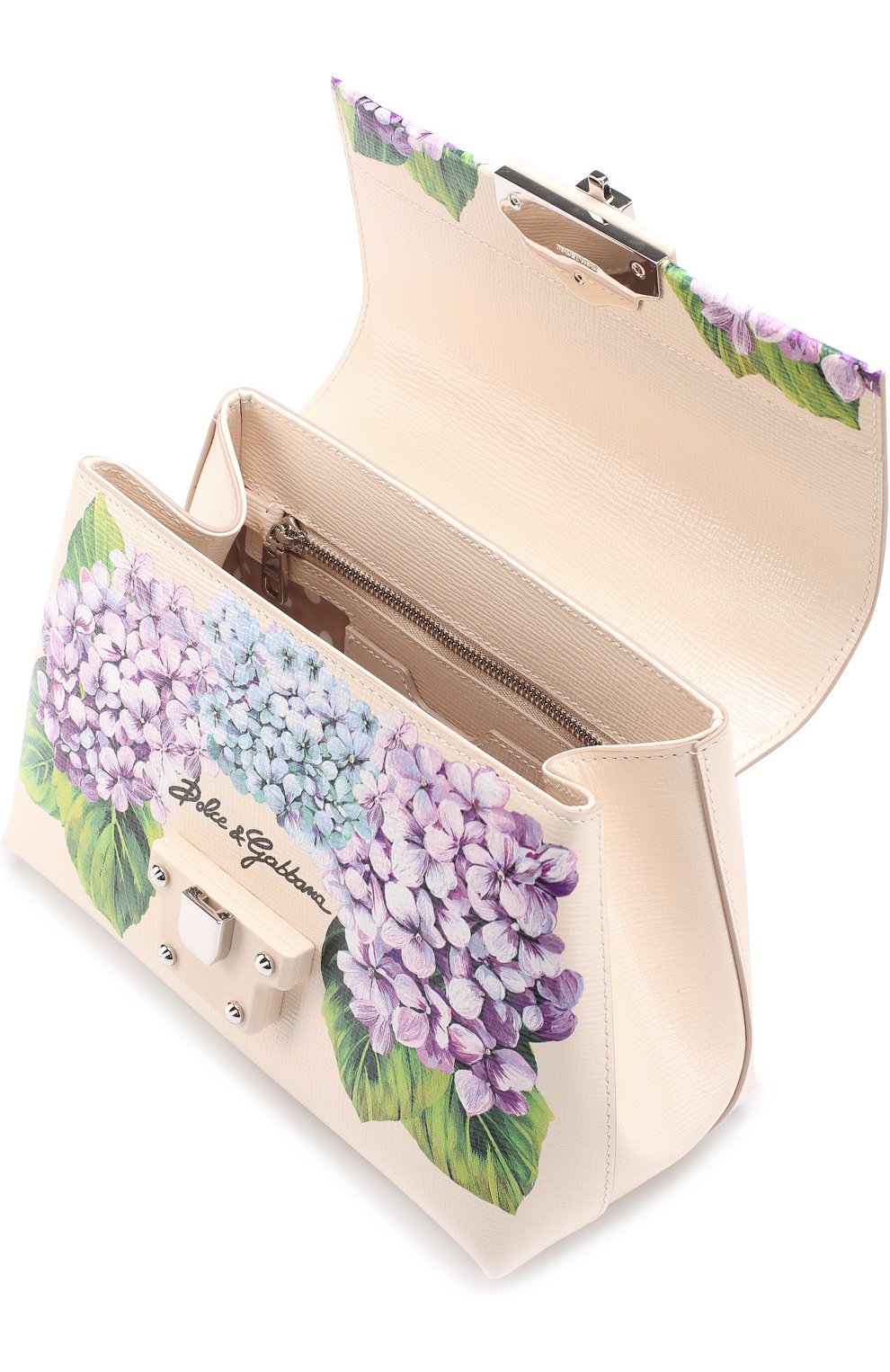 Женская сумка lucia medium с принтом DOLCE & GABBANA кремовая цвета, арт. 0116/BB6312/AI386 купить в ЦУМ | Фото №4 Сумка Lucia medium с принтом Dolce & Gabbana кремовая цвета | Фото №4