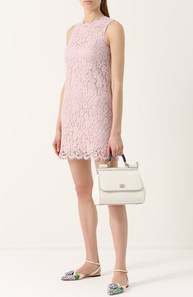 Женская сумка sicily medium DOLCE & GABBANA белая цвета, арт. 0116/BB6002/AI352 купить в ЦУМ | Фото №2 Сумка Sicily medium Dolce & Gabbana белая цвета | Фото №2