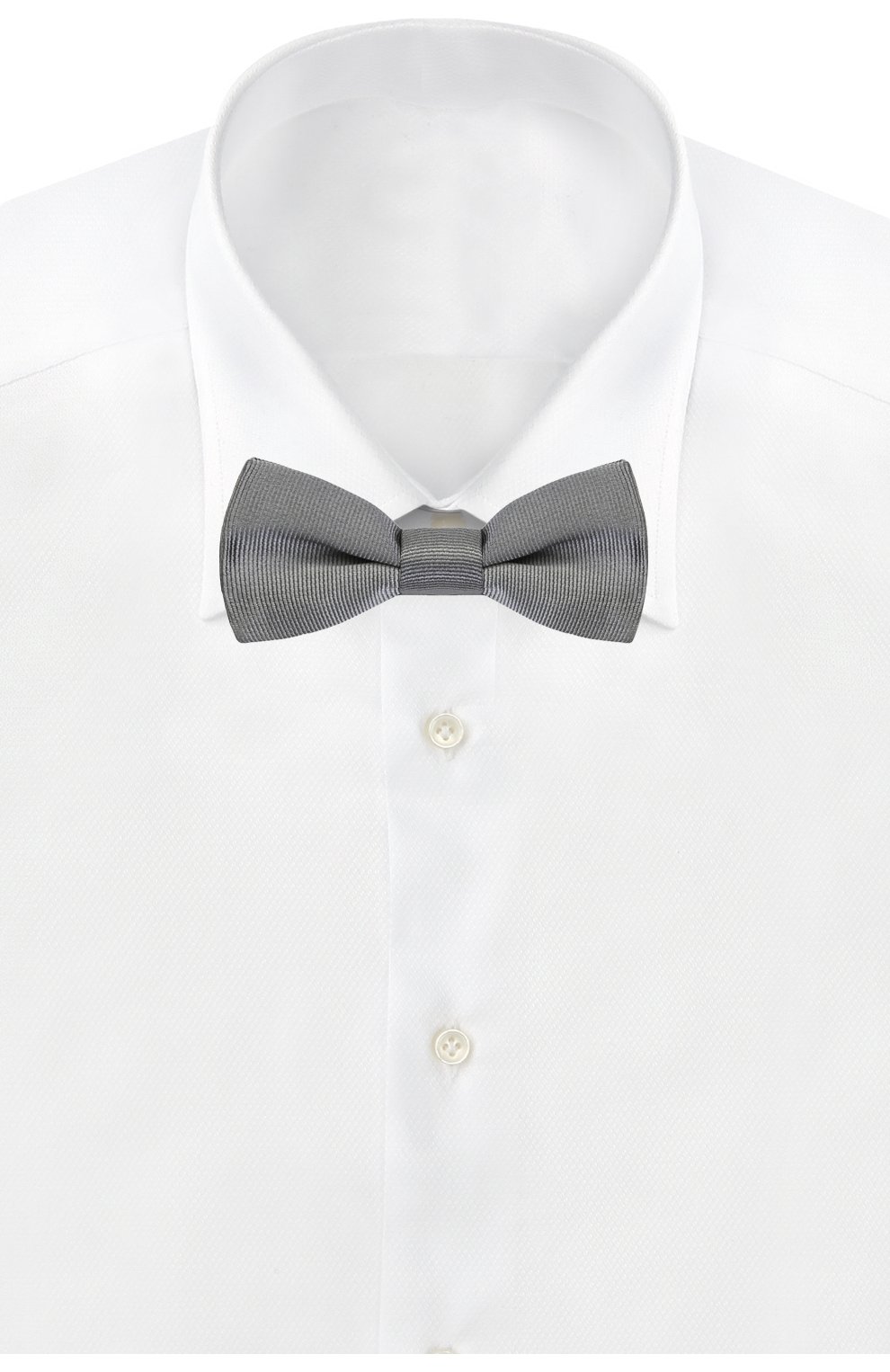 Шелковый галстук-бабочка Dolce & Gabbana, серого цвета, арт. 0135/GR064E/G0U46 в ЦУМ | Фото №2 Шелковый галстук-бабочка Dolce & Gabbana серого цвета | Фото №2
