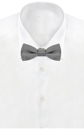 Шелковый галстук-бабочка Dolce & Gabbana, серого цвета, арт. 0135/GR064E/G0U46 в ЦУМ | Фото №2 Шелковый галстук-бабочка Dolce & Gabbana серого цвета | Фото №2