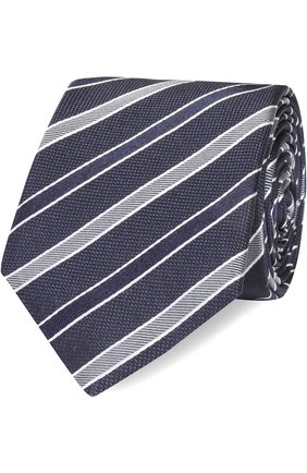 Шелковый галстук в полоску Dolce & Gabbana, синего цвета, арт. 0135/GT149E/G0JEX в ЦУМ | Фото №1 Шелковый галстук в полоску Dolce & Gabbana синего цвета | Фото №1