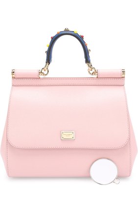 Женская сумка sicily medium DOLCE & GABBANA розовая цвета, арт. 0116/BB6002/AI352 купить в ЦУМ | Фото №6 Сумка Sicily medium Dolce & Gabbana розовая цвета | Фото №6