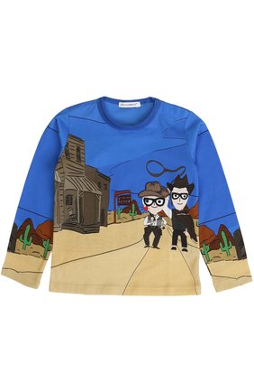 Хлопковый свитшот с принтом Dolce & Gabbana разноцветного цвета, арт. 0131/L1JT3F/G7IZE в ЦУМ | Фото №1 Хлопковый свитшот с принтом Dolce & Gabbana разноцветного цвета | Фото №1