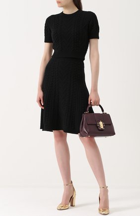 Женская сумка lucia из тисненой кожи DOLCE & GABBANA бордовая цвета, арт. 0116/BB6312/A1095 купить в ЦУМ | Фото №2 Сумка Lucia из тисненой кожи Dolce & Gabbana бордовая цвета | Фото №2