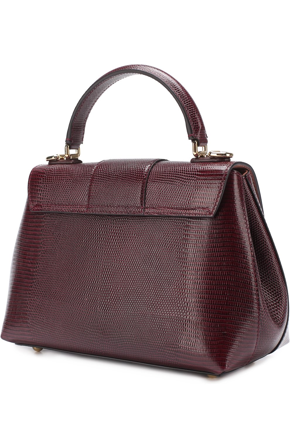 Женская сумка lucia из тисненой кожи DOLCE & GABBANA бордовая цвета, арт. 0116/BB6312/A1095 купить в ЦУМ | Фото №3 Сумка Lucia из тисненой кожи Dolce & Gabbana бордовая цвета | Фото №3