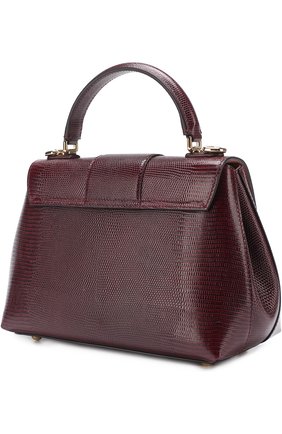 Женская сумка lucia из тисненой кожи DOLCE & GABBANA бордовая цвета, арт. 0116/BB6312/A1095 купить в ЦУМ | Фото №3 Сумка Lucia из тисненой кожи Dolce & Gabbana бордовая цвета | Фото №3