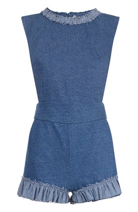 Женский синий джинсовый мини-комбинезон с оборками Come, арт. C0MBI-SH0RT JULIETTE/DENIM купить в ЦУМ | Фото №1 Джинсовый мини-комбинезон с оборками Come синий | Фото №1