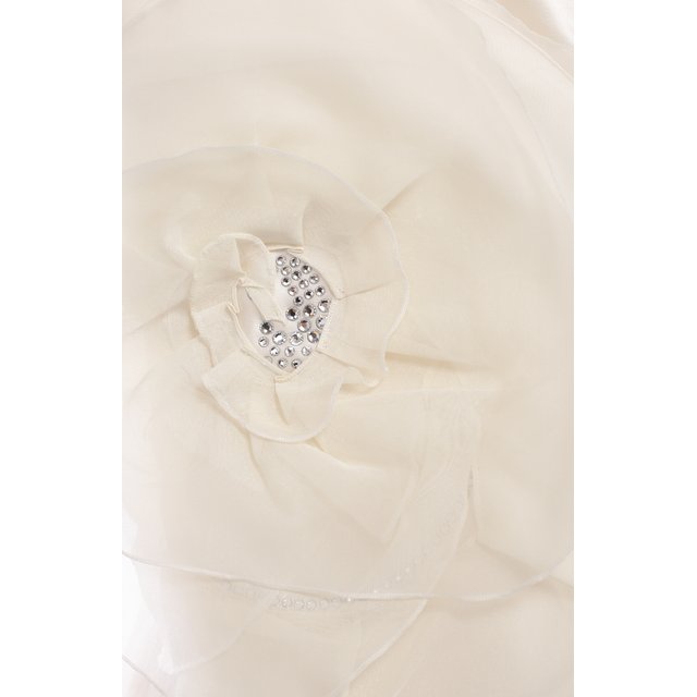 фото Приталенное платье-миди с пышной юбкой и аппликацией в виде розы monnalisa