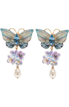 Женские разноцветные серьги-клипсы с декором и кристаллами swarovski Dolce & Gabbana, арт. 0136/WEJ6F2/W1111 купить в ЦУМ | Фото №1 Серьги-клипсы с декором и кристаллами Swarovski Dolce & Gabbana разноцветные | Фото №1
