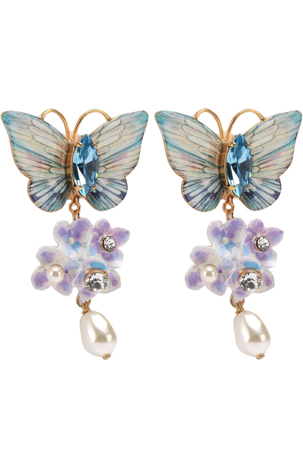 Женские разноцветные серьги-клипсы с декором и кристаллами swarovski Dolce & Gabbana, арт. 0136/WEJ6F2/W1111 купить в ЦУМ | Фото №2 Серьги-клипсы с декором и кристаллами Swarovski Dolce & Gabbana разноцветные | Фото №2