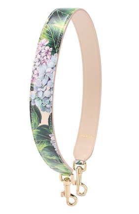 Кожаный ремень для сумки с цветочным принтом Dolce & Gabbana, кремвого цвета, арт. 0116/BI0938/AI525 в ЦУМ | Фото №1 Кожаный ремень для сумки с цветочным принтом Dolce & Gabbana кремвого цвета | Фото №1