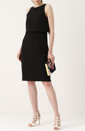 Женское черное приталенное платье-миди с кейпом Rag&Bone, арт. W274304NA купить в ЦУМ | Фото №1 Приталенное платье-миди с кейпом Rag&Bone черное | Фото №1