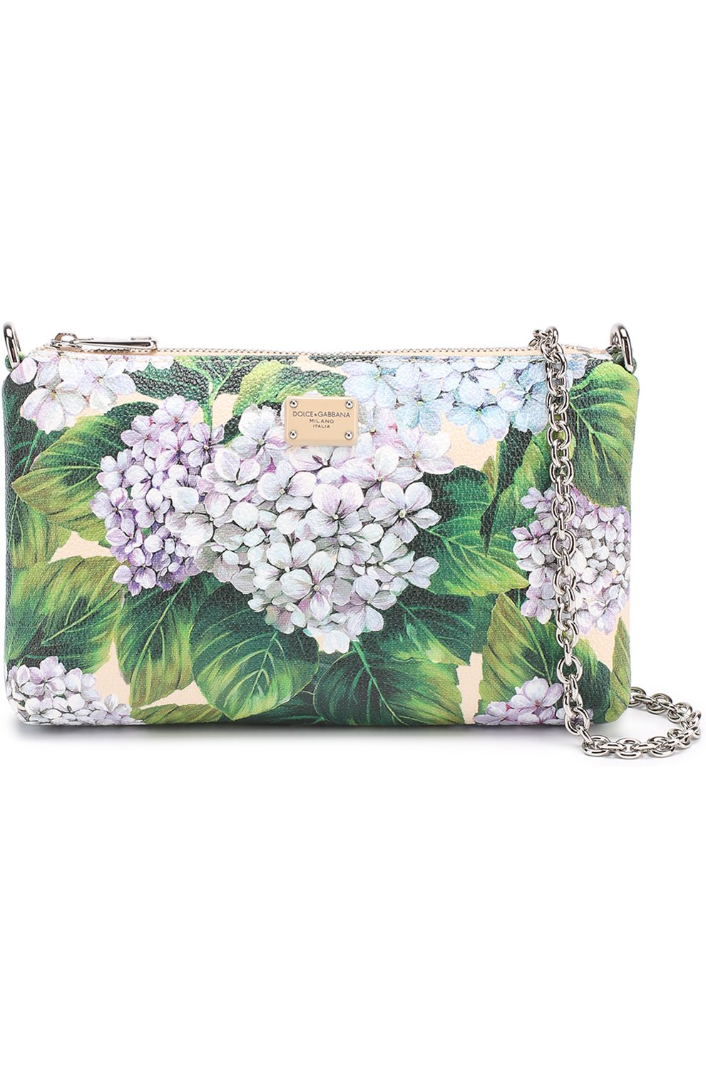 Сумка с принтом на цепочке Dolce & Gabbana, зеленого цвета, арт. 0116/BI0933/AM062 в ЦУМ | Фото №4 Сумка с принтом на цепочке Dolce & Gabbana зеленого цвета | Фото №4