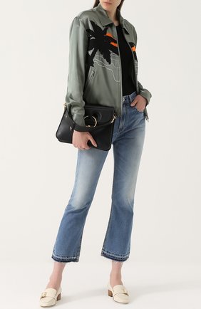 Женская хаки бомбер с вышивкой и отложным воротником Rag&Bone, арт. W274412NP купить в ЦУМ | Фото №1 Бомбер с вышивкой и отложным воротником Rag&Bone хаки | Фото №1