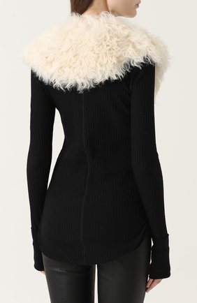 Женский бежевый воротник из меха овчины Helmut Lang, арт. H05HW001 купить в ЦУМ | Фото №4 Воротник из меха овчины Helmut Lang бежевый | Фото №4