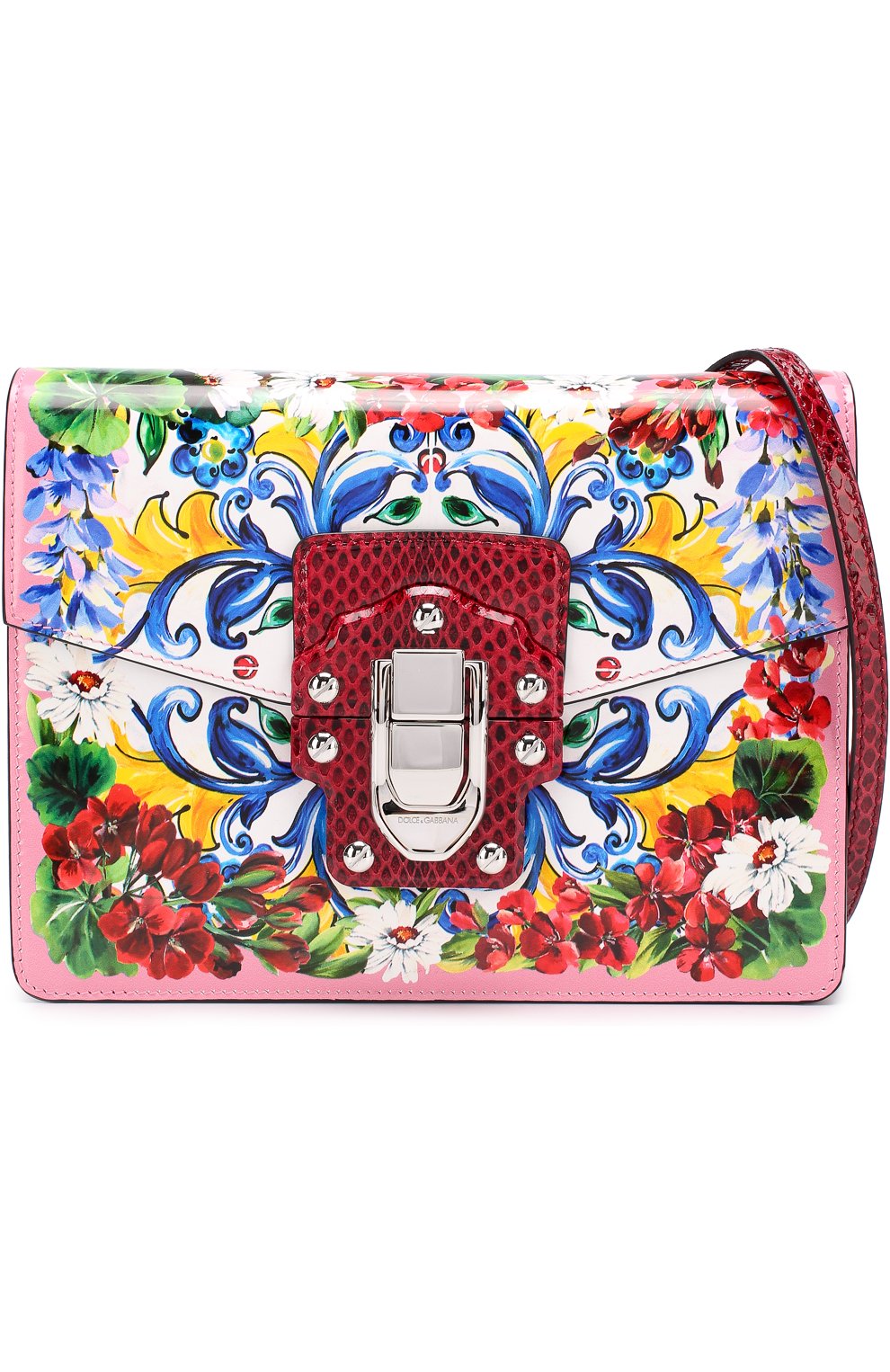 Женская сумка lucia с принтом DOLCE & GABBANA разноцветная цвета, арт. 0116/BB6363/AM146 купить в ЦУМ | Фото №5 Сумка Lucia с принтом Dolce & Gabbana разноцветная цвета | Фото №5