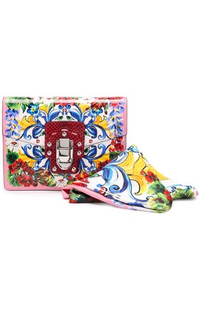 Женская сумка lucia с принтом DOLCE & GABBANA разноцветная цвета, арт. 0116/BB6363/AM146 купить в ЦУМ | Фото №6 Сумка Lucia с принтом Dolce & Gabbana разноцветная цвета | Фото №6