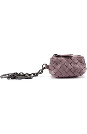 Женский кожаный брелок на молнии с плетением intrecciato BOTTEGA VENETA лилового цвета по цене 31650 руб., арт. 474567/V001N | Фото 2 Женский кожаный брелок на молнии с плетением intrecciato BOTTEGA VENETA лилового цвета, арт. 474567/V001N | Фото 2