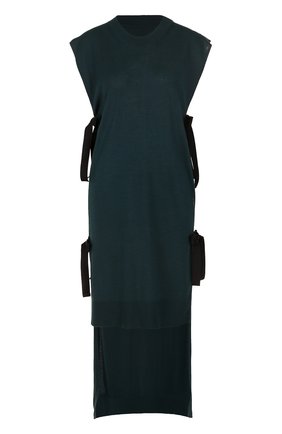 Женский темно-зеленый топ с удлиненной спинкой и бантами Mm6, арт. S52TH0005/S16071 купить в ЦУМ | Фото №1 Топ с удлиненной спинкой и бантами Mm6 темно-зеленый | Фото №1