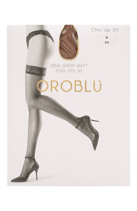 Женские капроновые чулки с кружевной отделкой OROBLU бежевого цвета по цене 1545 руб., арт. V0BC01001 | Фото 1 Женские капроновые чулки с кружевной отделкой OROBLU бежевого цвета, арт. V0BC01001 | Фото 1