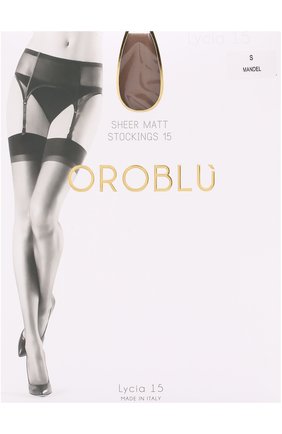 Женские капроновые чулки с гладкой отделкой OROBLU светло-коричневого цвета по цене 799 руб., арт. V0BC01004 | Фото 1 Женские капроновые чулки с гладкой отделкой OROBLU светло-коричневого цвета, арт. V0BC01004 | Фото 1