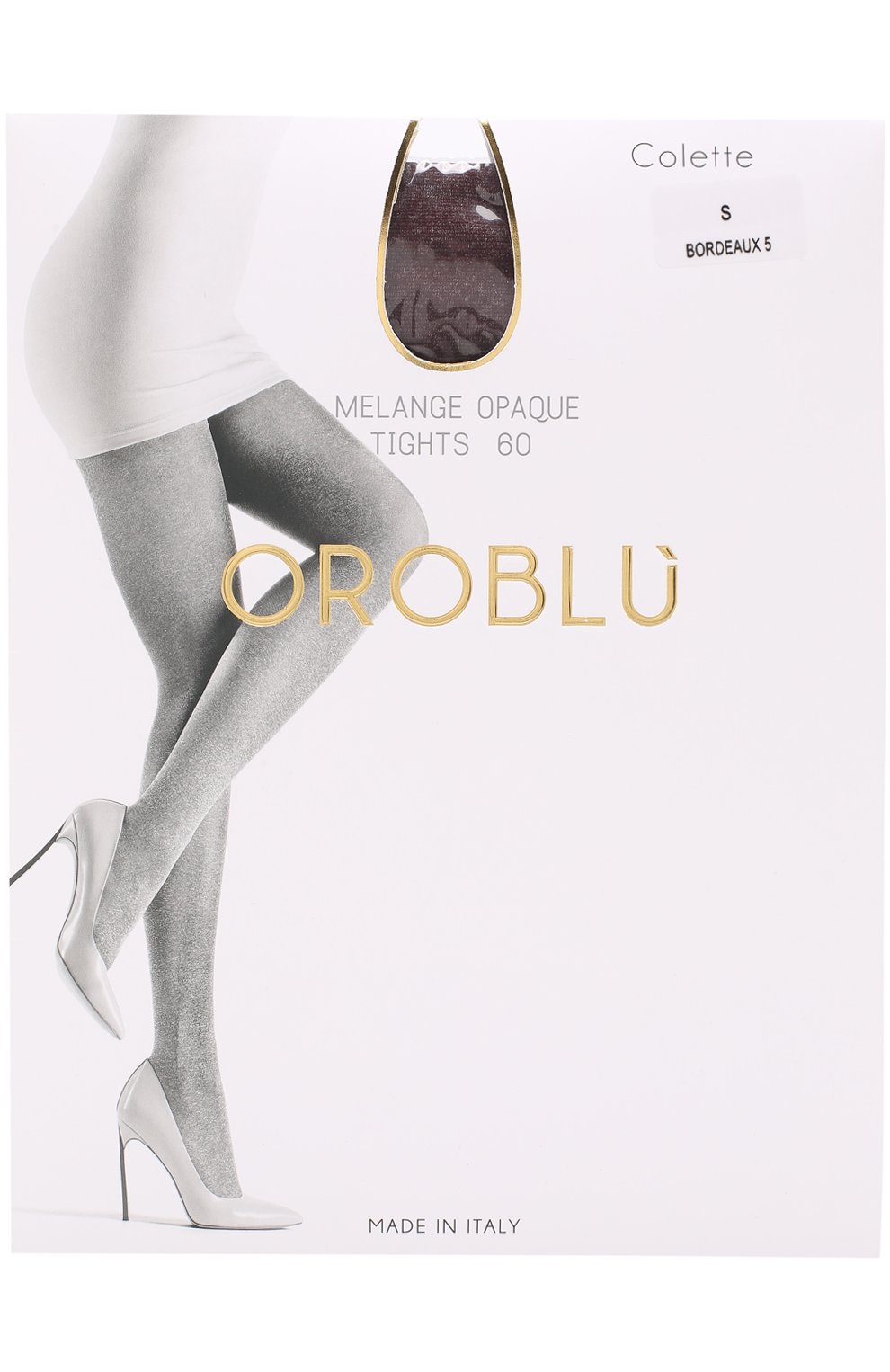 Женские капроновые колготки OROBLU бордового цвета, арт. V0BC01414 | Фото 1