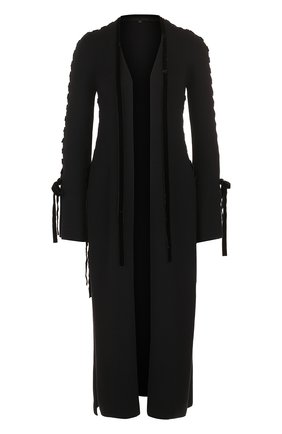 Женский черный удлиненный шерстяной кардиган Elie Saab, арт. 8876 купить в ЦУМ | Фото №1 Удлиненный шерстяной кардиган Elie Saab черный | Фото №1