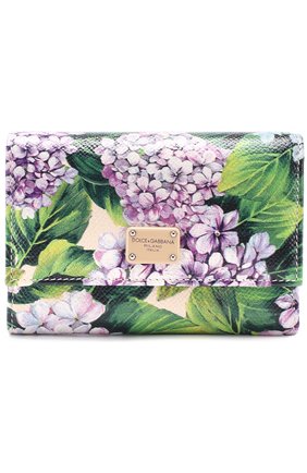 Кожаный кошелек с принтом Dolce & Gabbana, кремвого цвета, арт. 0116/BI0924/AI358 в ЦУМ | Фото №1 Кожаный кошелек с принтом Dolce & Gabbana кремвого цвета | Фото №1