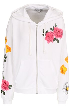 Женский белый кардиган на молнии с принтом и капюшоном Wildfox, арт. WLT09603S купить в ЦУМ | Фото №1 Кардиган на молнии с принтом и капюшоном Wildfox белый | Фото №1