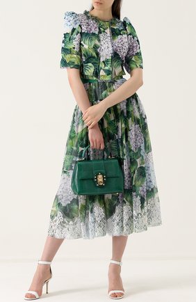 Женская сумка lucia из тисненой кожи DOLCE & GABBANA зеленая цвета, арт. 0116/BB6312/A1095 купить в ЦУМ | Фото №2 Сумка Lucia из тисненой кожи Dolce & Gabbana зеленая цвета | Фото №2