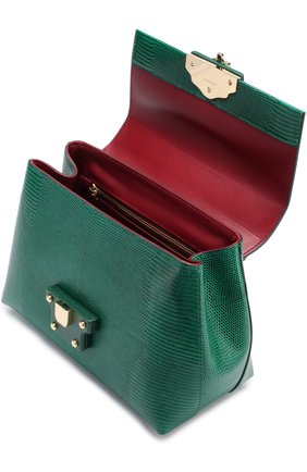 Женская сумка lucia из тисненой кожи DOLCE & GABBANA зеленая цвета, арт. 0116/BB6312/A1095 купить в ЦУМ | Фото №4 Сумка Lucia из тисненой кожи Dolce & Gabbana зеленая цвета | Фото №4