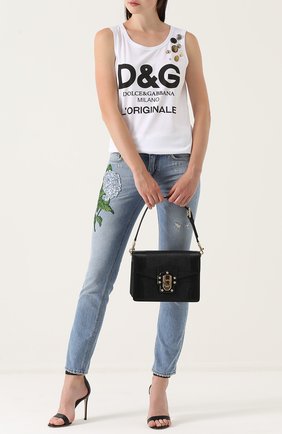 Женская сумка lucia из тисненой кожи DOLCE & GABBANA черная цвета, арт. 0116/BB6350/A1095 купить в ЦУМ | Фото №2 Сумка Lucia из тисненой кожи Dolce & Gabbana черная цвета | Фото №2