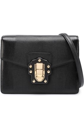 Женская сумка lucia из тисненой кожи DOLCE & GABBANA черная цвета, арт. 0116/BB6350/A1095 купить в ЦУМ | Фото №6 Сумка Lucia из тисненой кожи Dolce & Gabbana черная цвета | Фото №6