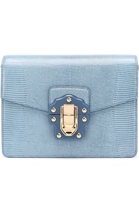 Женская сумка lucia из тисненой кожи DOLCE & GABBANA голубая цвета, арт. 0116/BB6350/A1095 купить в ЦУМ | Фото №1 Сумка Lucia из тисненой кожи Dolce & Gabbana голубая цвета | Фото №1