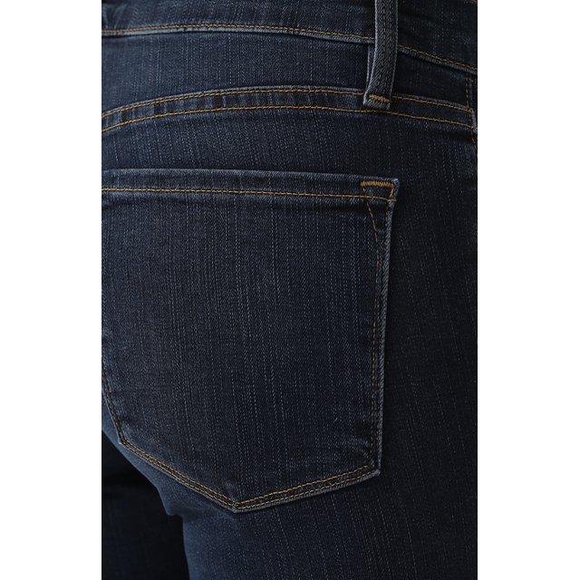 фото Укороченные джинсы-скинни с потертостями frame denim
