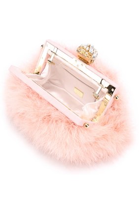 Клатч Vanda с отделкой из перьев Dolce & Gabbana, розового цвета, арт. 0116/BB5850/AG991 в ЦУМ | Фото №4 Клатч Vanda с отделкой из перьев Dolce & Gabbana розового цвета | Фото №4