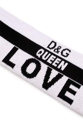 Шерстяная повязка с надписями Dolce & Gabbana, черно-белого цвета, арт. 0136/FRH12K/F89EC в ЦУМ | Фото №3 Шерстяная повязка с надписями Dolce & Gabbana черно-белого цвета | Фото №3