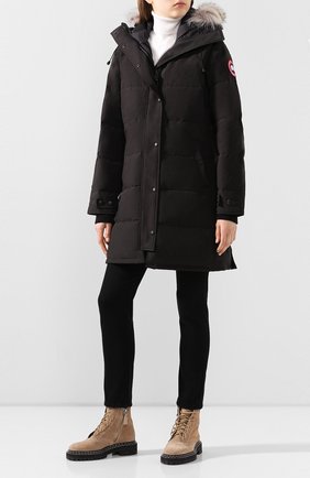 Женский пуховик shelburne CANADA GOOSE черного цвета по цене 87100 руб., арт. 3802L | Фото 2 Женский пуховик shelburne CANADA GOOSE черного цвета, арт. 3802L | Фото 2
