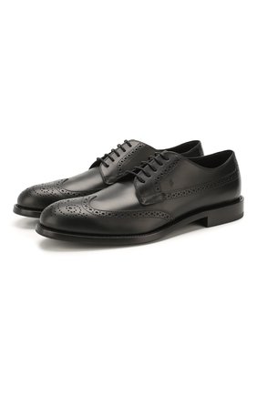 Мужской кожаные дерби с брогированием TOD’S черного цвета по цене 46450 руб., арт. XXM0XR00530PLS9999 | Фото 1 Мужской кожаные дерби с брогированием TOD’S черного цвета, арт. XXM0XR00530PLS9999 | Фото 1