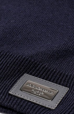 Кашемировая шапка бини Dolce & Gabbana, синего цвета, арт. 0135/GRH04K/F84BC в ЦУМ | Фото №3 Кашемировая шапка бини Dolce & Gabbana синего цвета | Фото №3