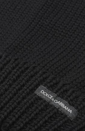 Шерстяная вязаная шапка Dolce & Gabbana, черного цвета, арт. 0135/GRH03K/F85K3 в ЦУМ | Фото №3 Шерстяная вязаная шапка Dolce & Gabbana черного цвета | Фото №3
