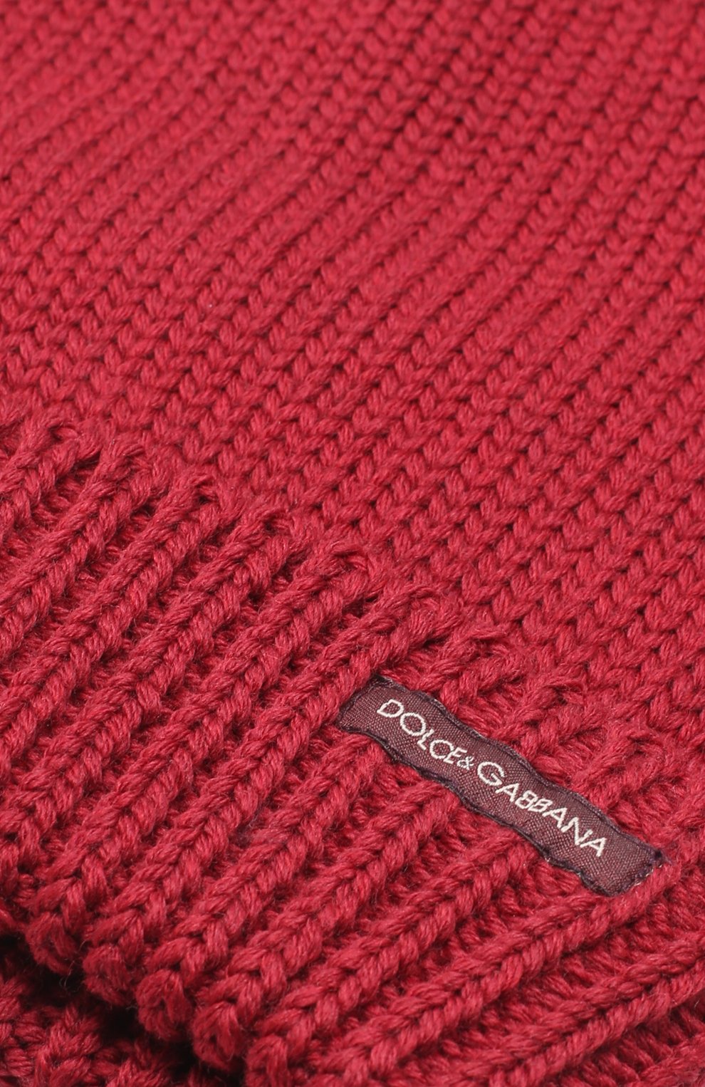 Шерстяная вязаная шапка Dolce & Gabbana, бордового цвета, арт. 0135/GRH03K/F85K3 в ЦУМ | Фото №3 Шерстяная вязаная шапка Dolce & Gabbana бордового цвета | Фото №3