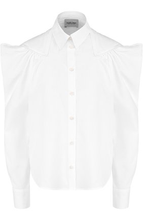 Женская белая хлопковая блуза с рукавом-фонарик Rachel Comey, арт. 47-306 CRISP купить в ЦУМ | Фото №1 Женская хлопковая блуза с рукавом-фонарик Rachel Comey, цвет белый, арт. 47-306 CRISP в ЦУМ | Фото №1