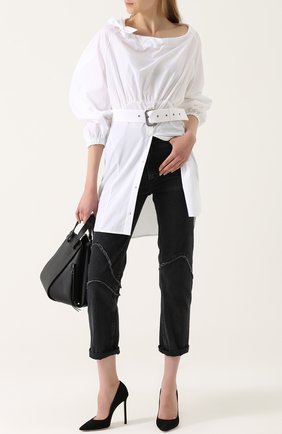Женская белая удлиненная хлопковая блуза с поясом Rachel Comey, арт. 47-619 CRISP купить в ЦУМ | Фото №1 Женская удлиненная хлопковая блуза с поясом Rachel Comey, цвет белый, арт. 47-619 CRISP в ЦУМ | Фото №1