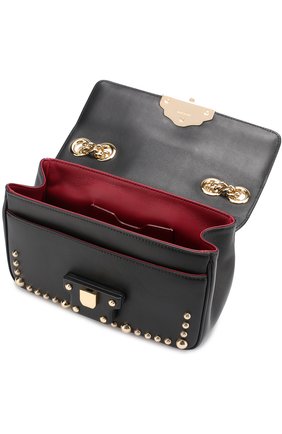 Женская сумка lucia с заклепками DOLCE & GABBANA черная цвета, арт. 0116/BB6344/AI490 купить в ЦУМ | Фото №4 Сумка Lucia с заклепками Dolce & Gabbana черная цвета | Фото №4