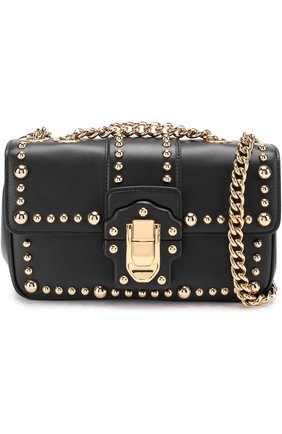Женская сумка lucia с заклепками DOLCE & GABBANA черная цвета, арт. 0116/BB6344/AI490 купить в ЦУМ | Фото №5 Сумка Lucia с заклепками Dolce & Gabbana черная цвета | Фото №5